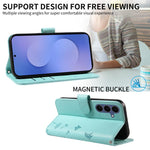 Custodia per telefono in pelle con motivo a rilievo di dente di leone., For Galaxy S26 FE 5G