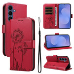 Custodia per telefono in pelle con motivo a rilievo di dente di leone., For Galaxy S26 FE 5G