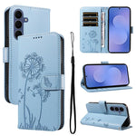 Custodia per telefono in pelle con motivo a rilievo di dente di leone., For Galaxy S26 FE 5G