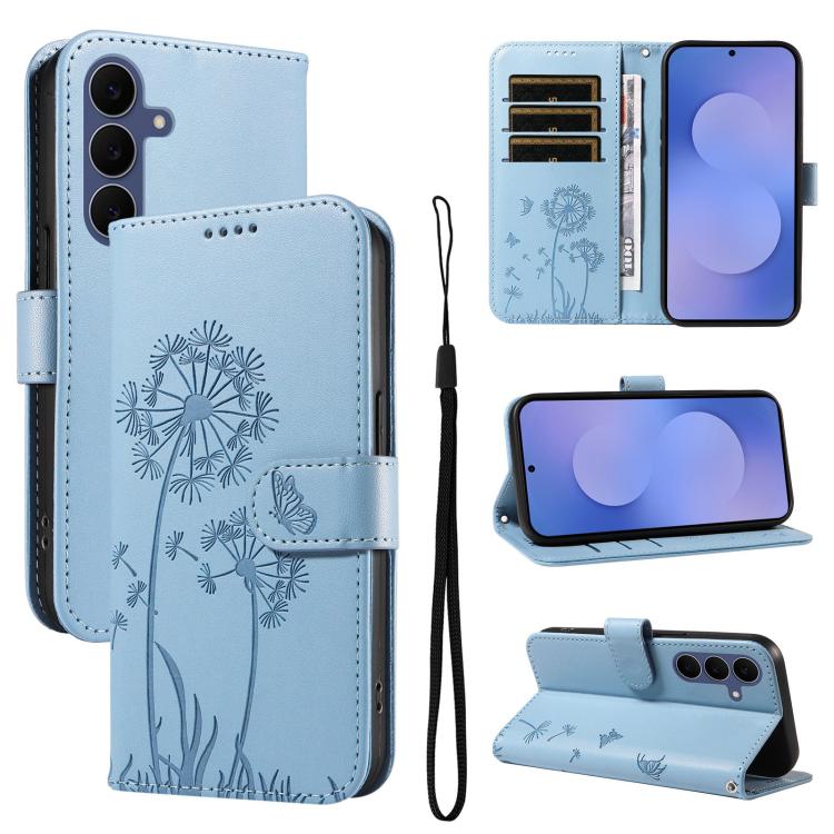 Custodia per telefono in pelle con motivo a rilievo di dente di leone., For Galaxy S26 FE 5G