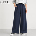 Pantaloni da donna a vita alta e gamba larga, M-2XL