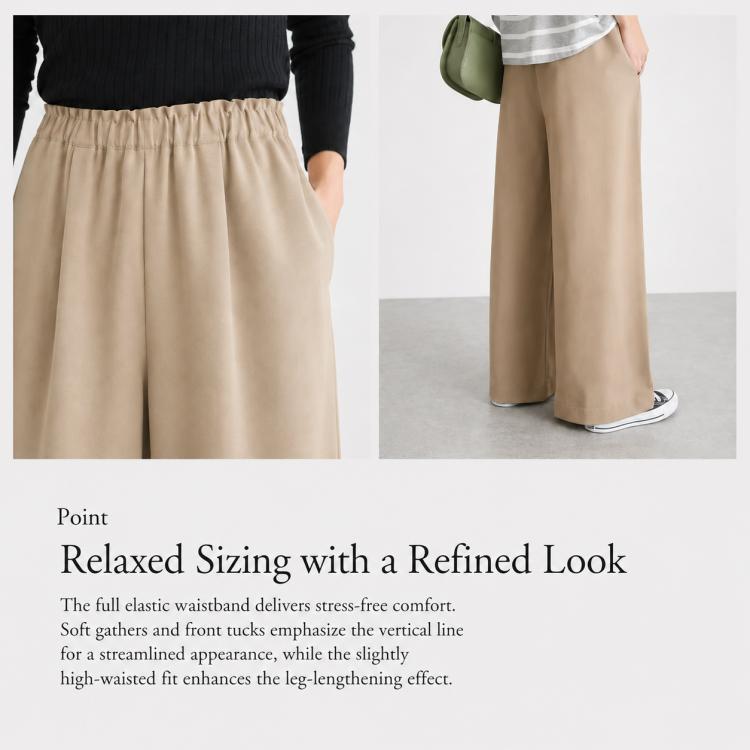 Pantaloni da donna a vita alta e gamba larga, M-2XL