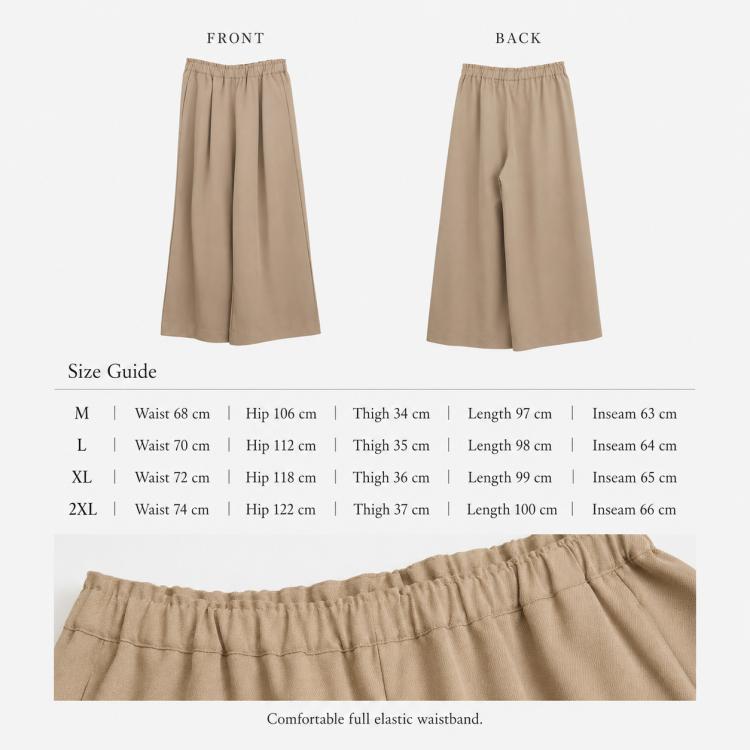 Pantaloni da donna a vita alta e gamba larga, M, L, XL, 2XL