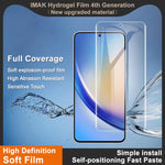 Pellicola idrogel per schermo a copertura totale imak di quarta generazione, con supporto per lo sblocco tramite impronta digitale., For Galaxy S26 FE 5G, For Galaxy S25 FE 5G