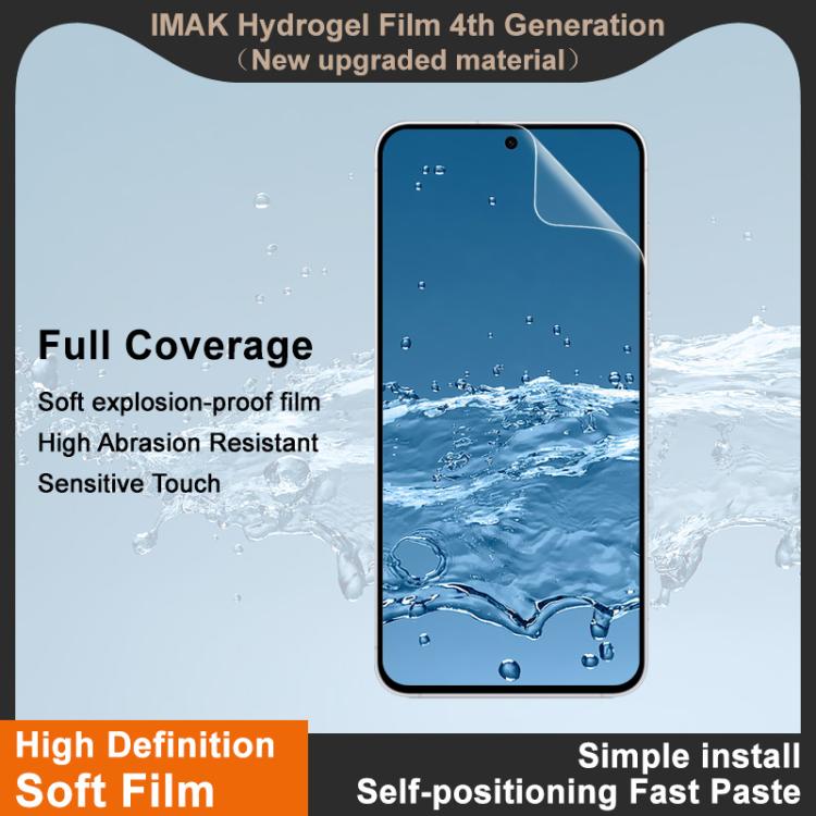 Pellicola idrogel per schermo a copertura totale imak di quarta generazione, con supporto per lo sblocco tramite impronta digitale., For Galaxy S26 FE 5G, For Galaxy S25 FE 5G