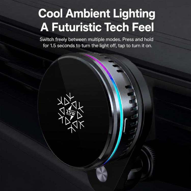 Supporto auto con caricabatterie wireless rapido 25W modello S35