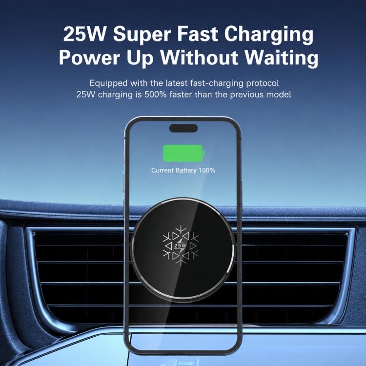 Supporto auto con caricabatterie wireless rapido 25W modello S35