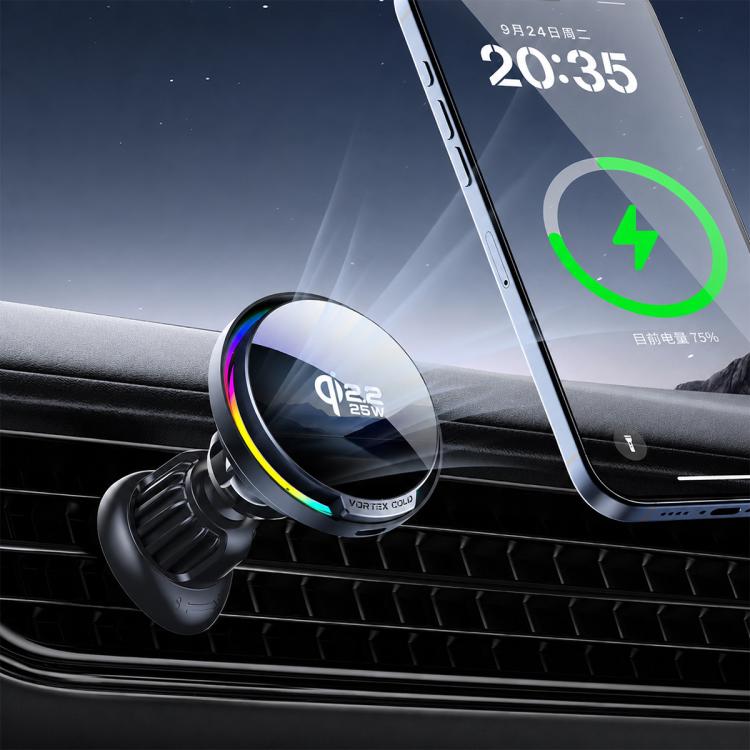 Supporto auto con caricatore wireless rapido 25W