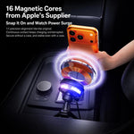 Supporto per telefono da auto con ricarica wireless magnetica rotante T16 per bocchetta dell'aria