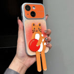 Custodia per telefono con supporto a forma di animale e glitter sfumati, For iPhone 13 Pro Max, For iPhone 13 Pro, For iPhone 13