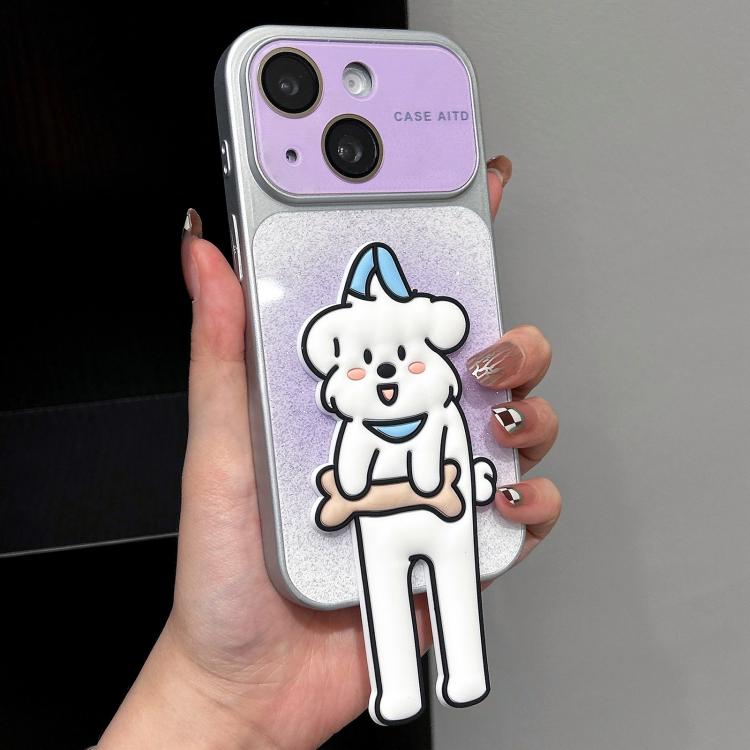 Custodia per telefono con supporto a forma di animale e glitter sfumati, For iPhone 13 Pro Max, For iPhone 13 Pro, For iPhone 13