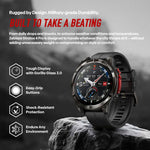 Zeblaze Stratos 4 Pro Smartwatch GPS robusto per attività all'aperto con schermo da 1,43 pollici, resistenza fino a 5 ATM e IP69K, torcia integrata.