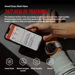 Zeblaze Stratos 4 Pro Smartwatch GPS robusto per attività all'aperto con schermo da 1,43 pollici, resistenza fino a 5 ATM e IP69K, torcia integrata.