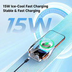 Supporto auto con caricabatterie wireless rapido 15W