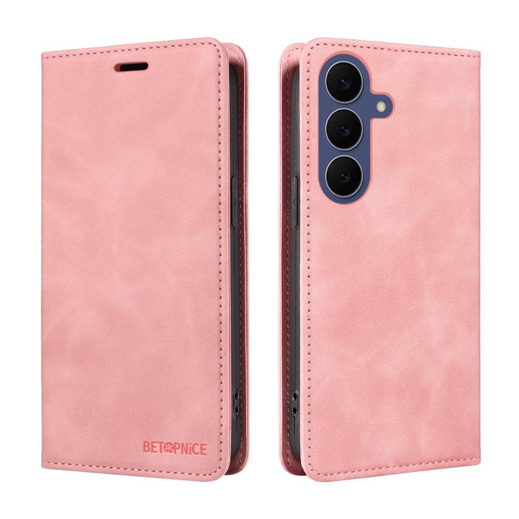 Custodia per telefono in pelle antifurto RFID con ventosa BETOPNICE, For Galaxy S26 FE 5G