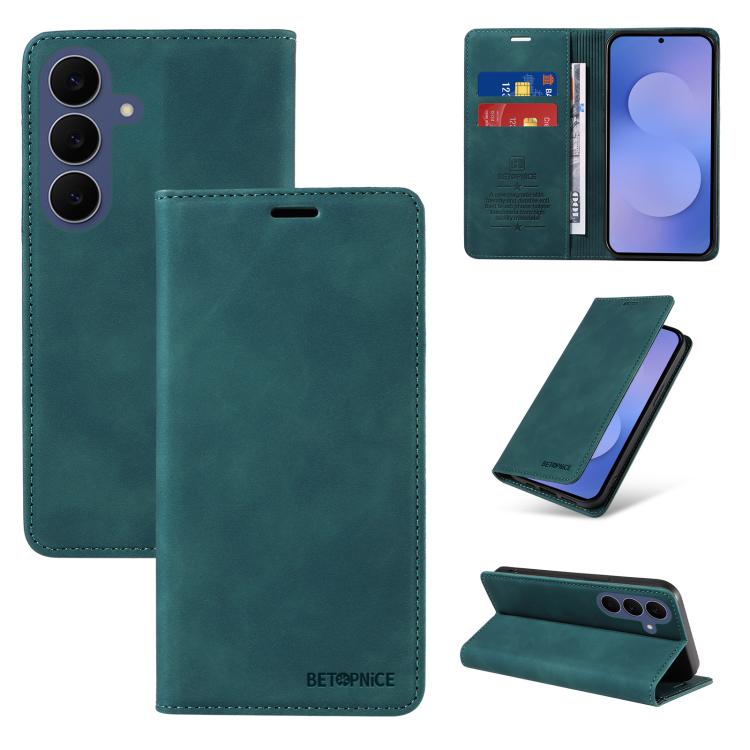 Custodia per telefono in pelle antifurto RFID con ventosa BETOPNICE, For Galaxy S26 FE 5G