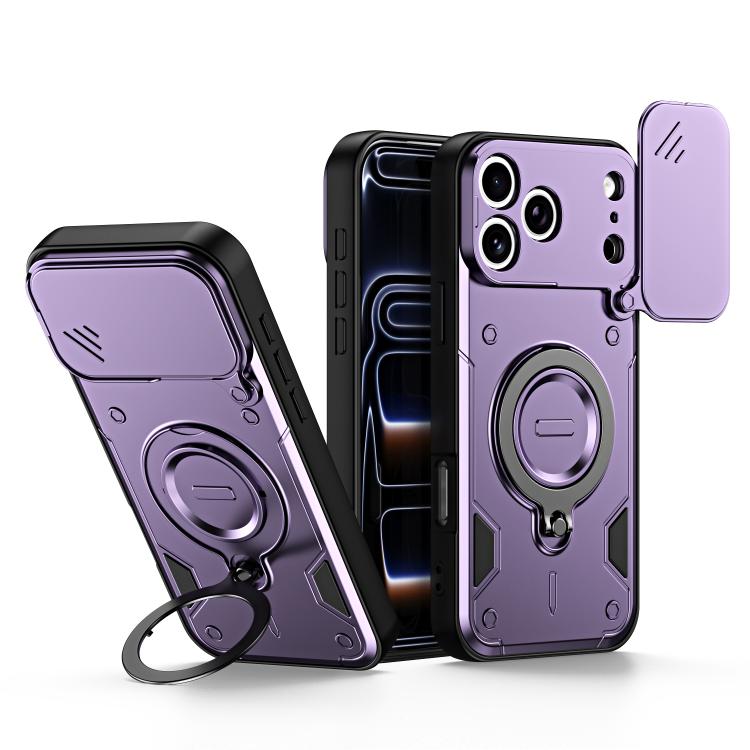 Supporto ad anello, copriobiettivo scorrevole, custodia per telefono, For iPhone 17 Pro Max, For iPhone 17 Pro, For iPhone 17, For iPhone 16 Pro Max