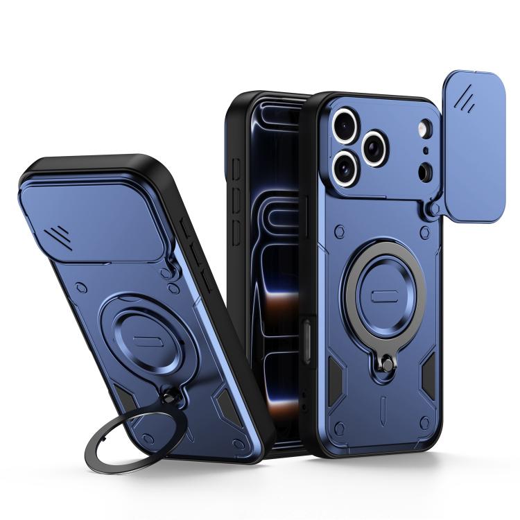 Supporto ad anello, copriobiettivo scorrevole, custodia per telefono, For iPhone 17 Pro Max, For iPhone 17 Pro, For iPhone 17, For iPhone 16 Pro Max