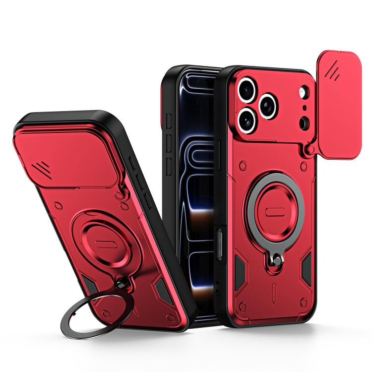 Supporto ad anello, copriobiettivo scorrevole, custodia per telefono, For iPhone 17 Pro Max, For iPhone 17 Pro, For iPhone 17, For iPhone 16 Pro Max