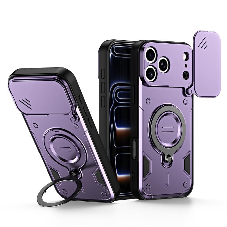 Supporto ad anello, copriobiettivo scorrevole, custodia per telefono, For iPhone 17 Pro Max, For iPhone 17 Pro, For iPhone 17, For iPhone 16 Pro Max