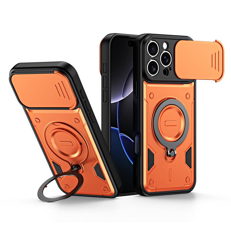 Supporto ad anello, copriobiettivo scorrevole, custodia per telefono, For iPhone 17 Pro Max, For iPhone 17 Pro, For iPhone 17, For iPhone 16 Pro Max