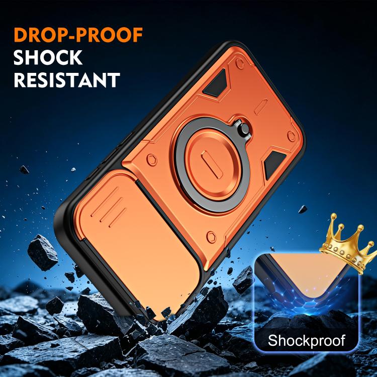 Supporto ad anello, copriobiettivo scorrevole, custodia per telefono, For iPhone 16 Pro, For iPhone 16