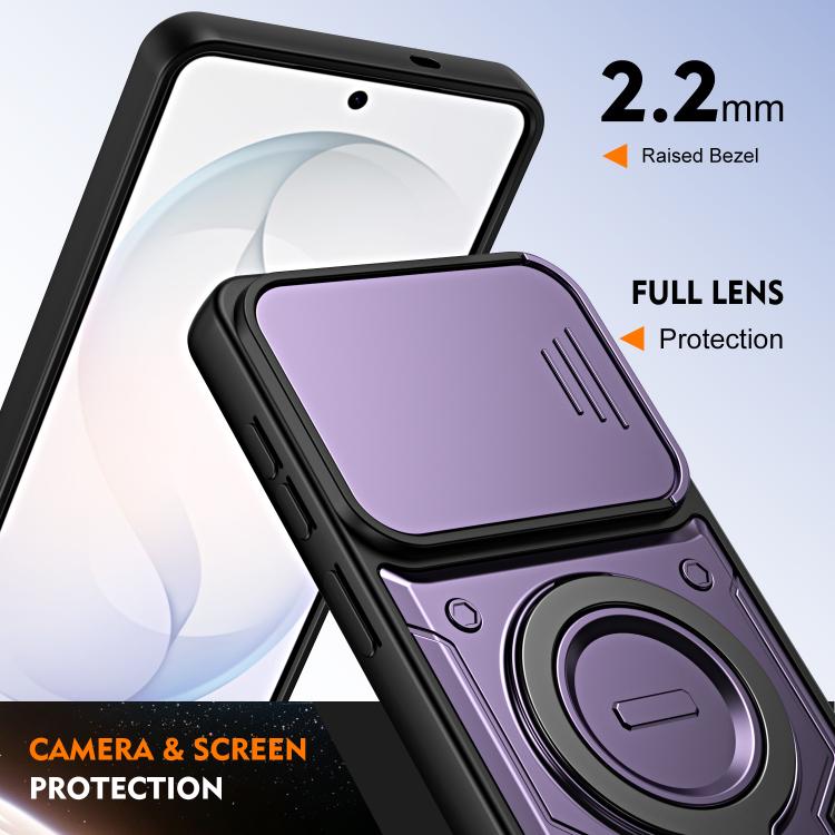 Supporto ad anello, copriobiettivo scorrevole, custodia per telefono, For Galaxy S26+ 5G, For Galaxy S26 Ultra 5G, For Galaxy S26 5G