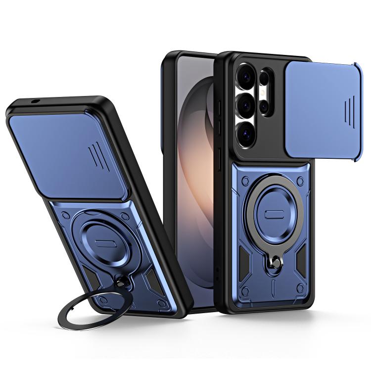 Supporto ad anello, copriobiettivo scorrevole, custodia per telefono, For Galaxy S26+ 5G, For Galaxy S26 Ultra 5G, For Galaxy S26 5G