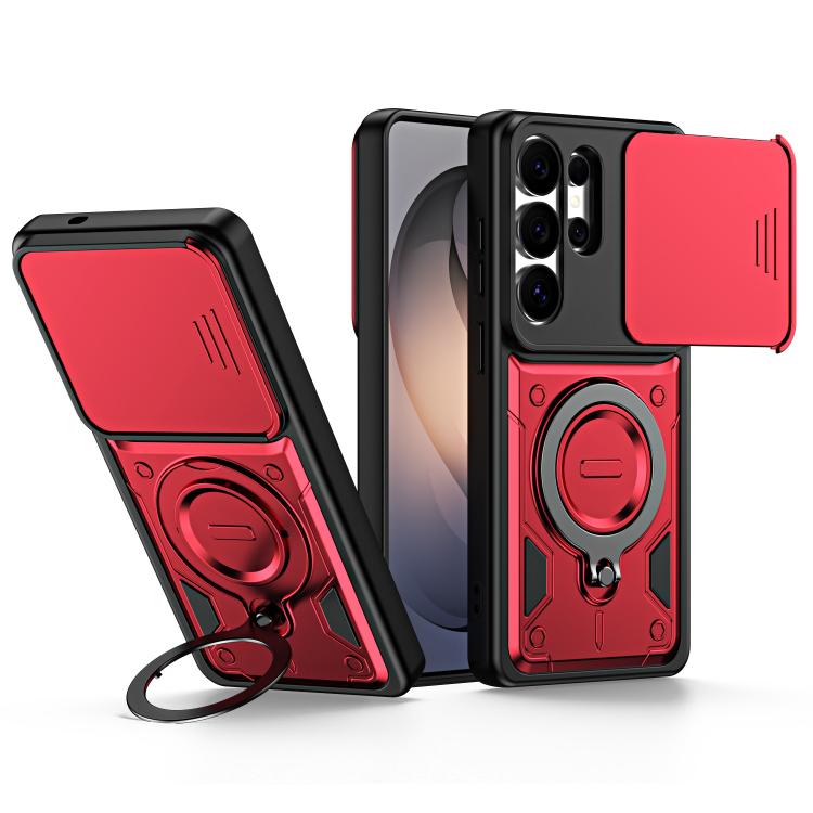 Supporto ad anello, copriobiettivo scorrevole, custodia per telefono, For Galaxy S26+ 5G, For Galaxy S26 Ultra 5G, For Galaxy S26 5G