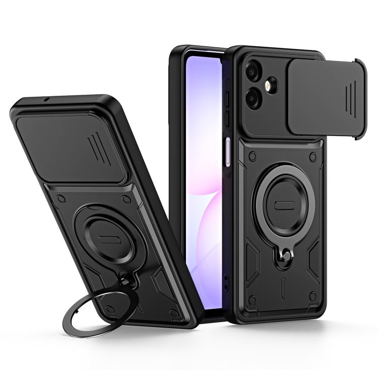 Supporto ad anello, copriobiettivo scorrevole, custodia per telefono, For Galaxy A57 5G, For Galaxy A37 5G, For Galaxy A27 5G, For Galaxy A07 4G