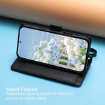 Custodia portafoglio in pelle vegana per iPhone 17e e 16e