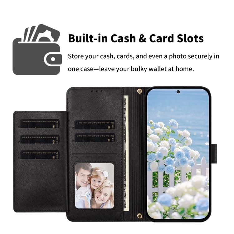 Portafoglio con cerniera a forma di farfalla e fiore, custodia per telefono in pelle vegana con cinturino, For iPhone Air, For iPhone 16 Pro Max, For iPhone 16 Pro, For iPhone 16 Plus
