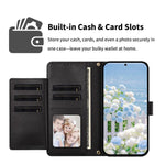 Portafoglio con cerniera a forma di farfalla e fiore, custodia per telefono in pelle vegana con cinturino, For iPhone 16, For iPhone 15 Pro Max, For iPhone 15 Pro, For iPhone 15 Plus / 14 Plus
