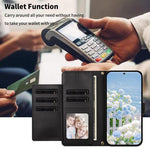 Portafoglio con cerniera a forma di farfalla e fiore, custodia per telefono in pelle vegana con cinturino, For iPhone 16, For iPhone 15 Pro Max, For iPhone 15 Pro, For iPhone 15 Plus / 14 Plus
