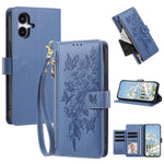 Portafoglio con cerniera a forma di farfalla e fiore, custodia per telefono in pelle vegana con cinturino, For Galaxy A57 5G, For Galaxy A37 5G, For Galaxy A27 5G, For Galaxy A25e 5G