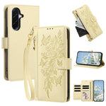 Portafoglio con cerniera a forma di farfalla e fiore, custodia per telefono in pelle vegana con cinturino, For Galaxy A57 5G, For Galaxy A37 5G, For Galaxy A27 5G, For Galaxy A25e 5G