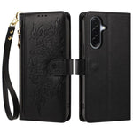 Portafoglio con cerniera a forma di farfalla e fiore, custodia per telefono in pelle vegana con cinturino, For Galaxy A57 5G, For Galaxy A37 5G, For Galaxy A27 5G, For Galaxy A25e 5G
