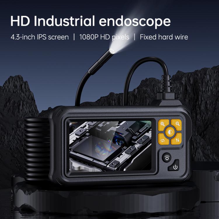 Endoscopio digitale industriale P100A con schermo IPS HD da 4,3 pollici e diametro di 8 mm., 1m Hard Cable Single-lens, 5m Hard Cable Single-lens, 10m Hard Cable Single-lens, 1m Hard Cable Dual-lens, 5m Hard Cable Dual-lens, 10m Hard Cable Dual-lens