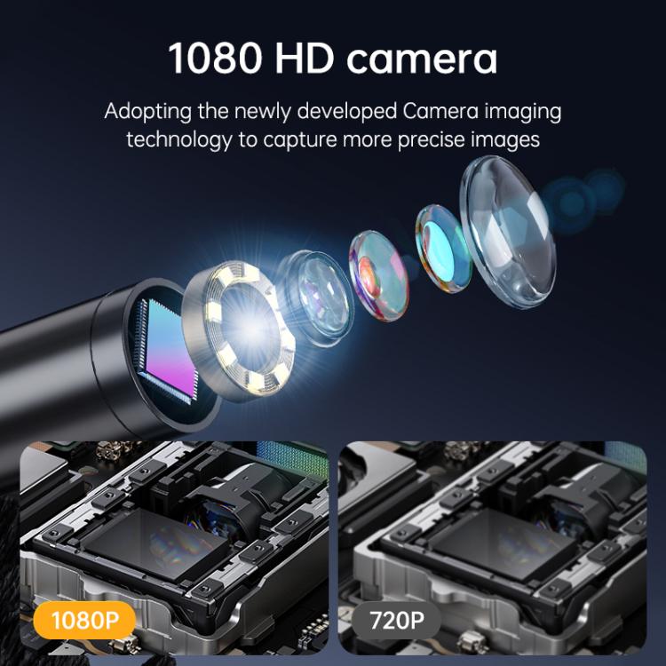 Endoscopio digitale industriale P100A con schermo IPS HD da 4,3 pollici e diametro di 8 mm., 1m Hard Cable Single-lens, 5m Hard Cable Single-lens, 10m Hard Cable Single-lens, 1m Hard Cable Dual-lens, 5m Hard Cable Dual-lens, 10m Hard Cable Dual-lens
