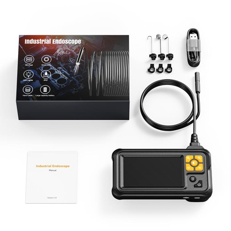 Endoscopio digitale industriale P100A con schermo IPS HD da 4,3 pollici e diametro di 8 mm., 1m Hard Cable Single-lens, 5m Hard Cable Single-lens, 10m Hard Cable Single-lens, 1m Hard Cable Dual-lens, 5m Hard Cable Dual-lens, 10m Hard Cable Dual-lens