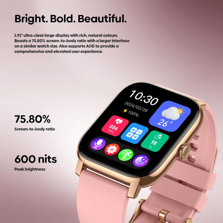Zeblaze Btalk Pro, smartwatch sportivo da 1,91 pollici con luminosità di 600 nit, certificazione IP68 e Bluetooth 5.3, supporta chiamate Bluetooth, monitoraggio della frequenza cardiaca, dell'ossigeno nel sangue e del sonno.