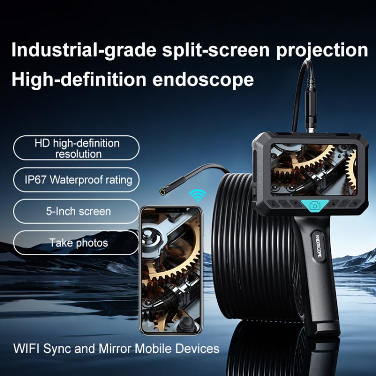 Endoscopio digitale industriale P280 con schermo HD da 5 pollici e diametro di 8 mm., 2m Hard Cable Single-lens, 5m Hard Cable Single-lens, 10m Hard Cable Single-lens, 2m Hard Cable Dual-lens, 5m Hard Cable Dual-lens, 10m Hard Cable Dual-lens
