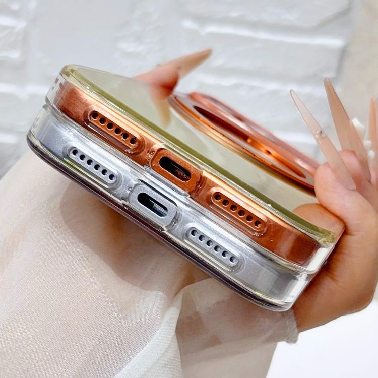 Custodia per telefono con supporto magnetico Gradient Glacier 360, For iPhone 16 Pro, For iPhone 16, For iPhone 15 Pro Max, For iPhone 15 Pro