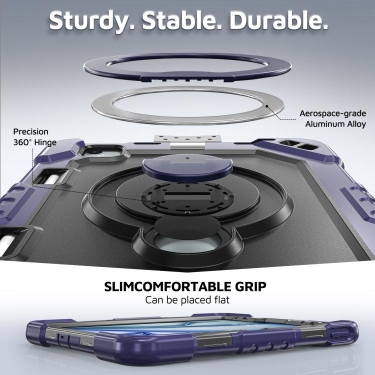 Custodia resistente per tablet con scomparto per penna, cinturino e supporto., For iPad Air 11 2026 / 2025 / 2024, For iPad 2025 / 2022