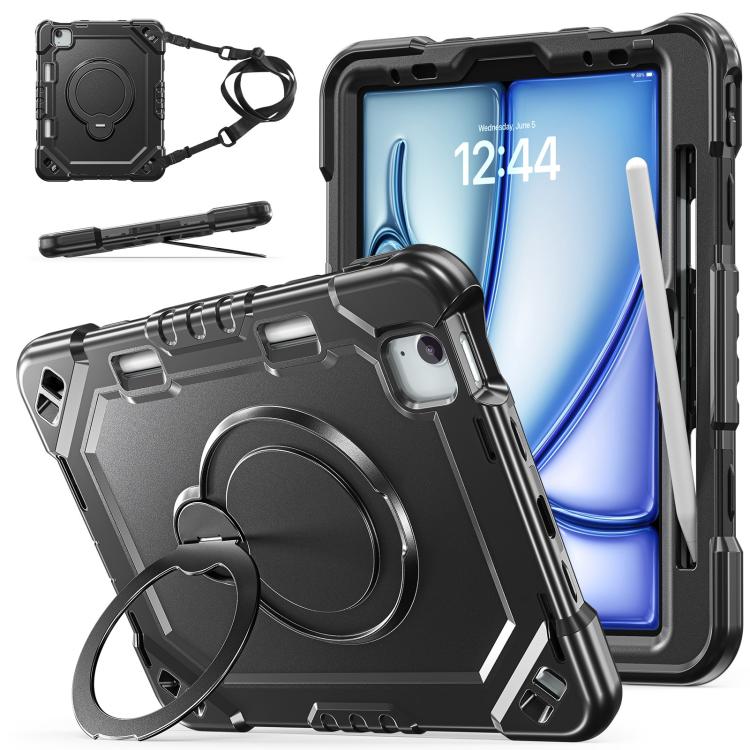 Custodia resistente per tablet con scomparto per penna, cinturino e supporto., For iPad Air 11 2026 / 2025 / 2024, For iPad 2025 / 2022