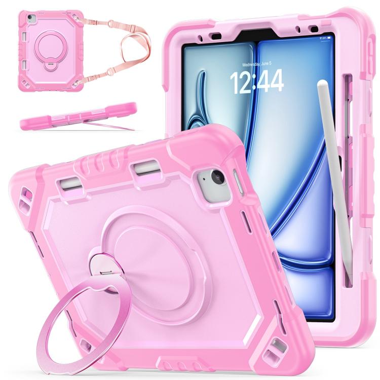 Custodia resistente per tablet con scomparto per penna, cinturino e supporto., For iPad Air 11 2026 / 2025 / 2024, For iPad 2025 / 2022