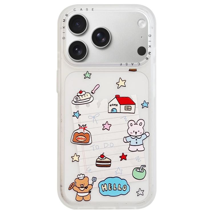 Custodia per telefono in acrilico con adesivo effetto cartone animato satinato "Skin Feel", For iPhone 17 Pro Max, For iPhone 17 Pro, For iPhone 17