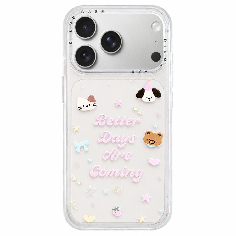 Custodia per telefono in acrilico con adesivo effetto cartone animato satinato "Skin Feel", For iPhone 17 Pro Max, For iPhone 17 Pro, For iPhone 17