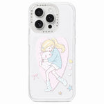 Custodia per telefono in acrilico con adesivo effetto cartone animato satinato "Skin Feel", For iPhone 16 Pro Max, For iPhone 16 Pro, For iPhone 16