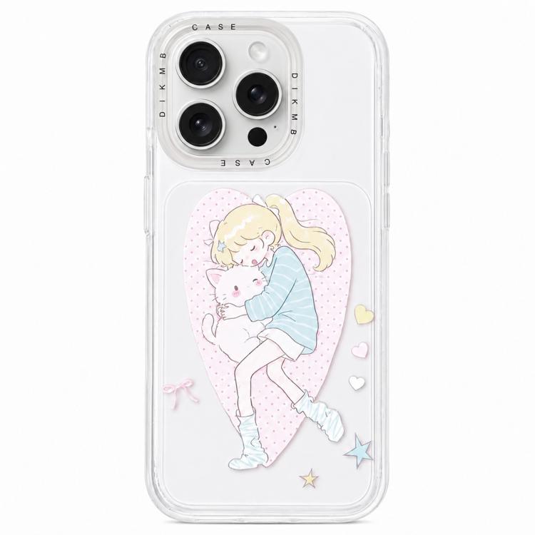 Custodia per telefono in acrilico con adesivo effetto cartone animato satinato "Skin Feel", For iPhone 16 Pro Max, For iPhone 16 Pro, For iPhone 16